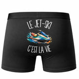 Boxer Homme Le jet-ski c'est la vie – Impression au dos – Noir