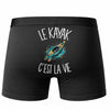 Boxer Homme Le kayak c'est la vie – Impression au dos – Noir