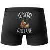 Boxer Homme Le Nord c'est la vie – Impression au dos – Noir