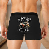Boxer Homme Le sport auto c'est la vie – Impression au dos – Noir