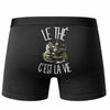 Boxer Homme Le thé c'est la vie – Impression au dos – Noir
