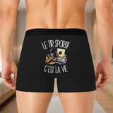 Boxer Homme Le tir sportif c'est la vie – Impression au dos – Noir