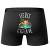 Boxer Homme Les îles c'est la vie – Impression au dos – Noir