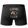 Boxer Homme Les jeux vidéo c'est la vie – Impression au dos – Noir