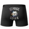 Boxer Homme Les mangas c'est la vie – Impression au dos – Noir