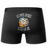 Boxer Homme Les mots croisés c'est la vie – Impression au dos – Noir