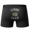 Boxer Homme Les piercings c'est la vie – Impression au dos – Noir