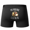 Boxer Homme Ma marraine c'est ma vie – Impression au dos – Noir