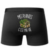 Boxer Homme Mes plantes c'est ma vie – Impression au dos – Noir