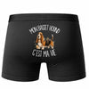 Boxer Homme Mon Basset Hound c'est ma vie – Impression au dos – Noir