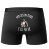 Boxer Homme Mon Boston Terrier c'est ma vie – Impression au dos – Noir