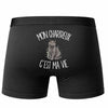 Boxer Homme Mon Chartreux c'est ma vie – Impression au dos – Noir