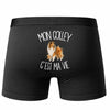 Boxer Homme Mon Colley c'est ma vie – Impression au dos – Noir