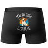 Boxer Homme Mon Jack Russell c'est ma vie – Impression au dos – Noir