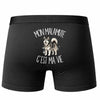 Boxer Homme Mon Malamute c'est ma vie – Impression au dos – Noir