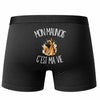 Boxer Homme Mon Malinois c'est ma vie – Impression au dos – Noir
