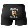 Boxer Homme Mon Shiba Inu c'est ma vie – Impression au dos – Noir