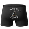 Boxer Homme Mon Terre-Neuve c'est ma vie – Impression au dos – Noir