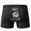 Boxer Homme Anglet c’est la vie – Impression au dos – Noir