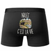 Boxer Homme Arles c’est la vie – Impression au dos – Noir