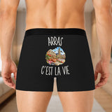 Boxer Homme Arras c’est la vie – Impression au dos – Noir
