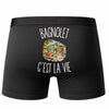 Boxer Homme Bagnolet c’est la vie – Impression au dos – Noir