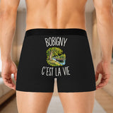 Boxer Homme Bobigny c’est la vie – Impression au dos – Noir