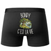 Boxer Homme Bondy c’est la vie – Impression au dos – Noir
