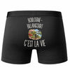 Boxer Homme Boulogne-Billancourt c’est la vie – Impression au dos – Noir