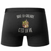 Boxer Homme Brive-la-Gaillarde c’est la vie – Impression au dos – Noir