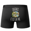 Boxer Homme Castres c’est la vie – Impression au dos – Noir