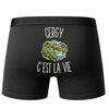 Boxer Homme Cergy c’est la vie – Impression au dos – Noir