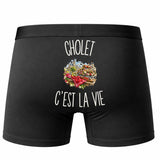 Boxer Homme Cholet c’est la vie – Impression au dos – Noir