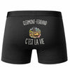 Boxer Homme Clermont-Ferrand c’est la vie – Impression au dos – Noir