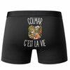 Boxer Homme Colmar c’est la vie – Impression au dos – Noir