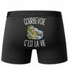 Boxer Homme Courbevoie c’est la vie – Impression au dos – Noir