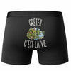 Boxer Homme Créteil c’est la vie – Impression au dos – Noir