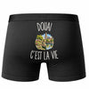 Boxer Homme Douai c’est la vie – Impression au dos – Noir