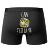 Boxer Homme L’Ain c’est la vie – Impression au dos – Noir