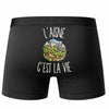 Boxer Homme L’Aisne c’est la vie – Impression au dos – Noir