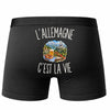 Boxer Homme L’Allemagne c’est la vie – Impression au dos – Noir
