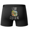 Boxer Homme L’Eure c’est la vie – Impression au dos – Noir