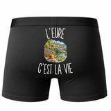 Boxer Homme L’Eure c’est la vie – Impression au dos – Noir
