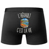 Boxer Homme L’Hérault c’est la vie – Impression au dos – Noir