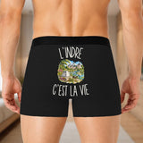 Boxer Homme L’Indre c’est la vie – Impression au dos – Noir