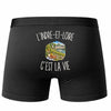 Boxer Homme L’Indre-et-Loire c’est la vie – Impression au dos – Noir