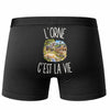 Boxer Homme L’Orne c’est la vie – Impression au dos – Noir