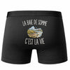 Boxer Homme La Baie de Somme c’est la vie – Impression au dos – Noir