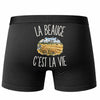 Boxer Homme La Beauce c’est la vie – Impression au dos – Noir