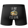 Boxer Homme La Brie c’est la vie – Impression au dos – Noir
